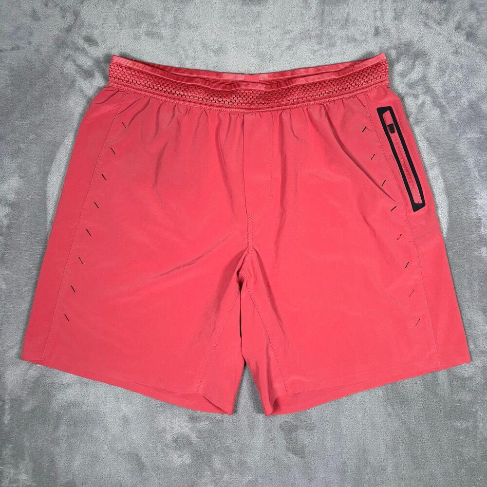Ten Thousand Session Shorts 7” Coral Red Training Gym Shorts Size M